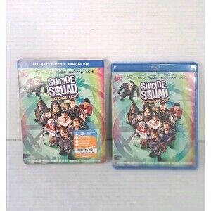 Suicide Squad Extended Cut (Blu-ray DVD Digital, 2016) NEW Sealed Slipcover